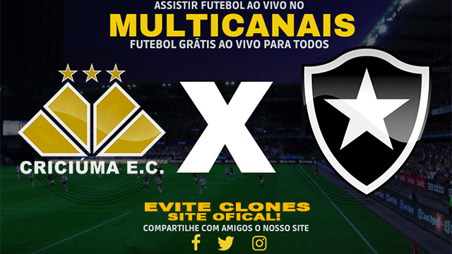 Assistir Criciúma x Botafogo AO VIVO Online 22/06/2024