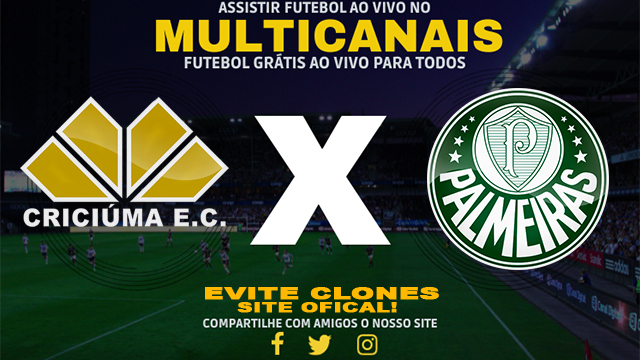 Assistir Criciúma x Palmeiras AO VIVO Online 02/06/2024
