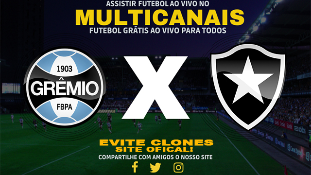 Assistir Grêmio x Botafogo AO VIVO Online 16/06/2024