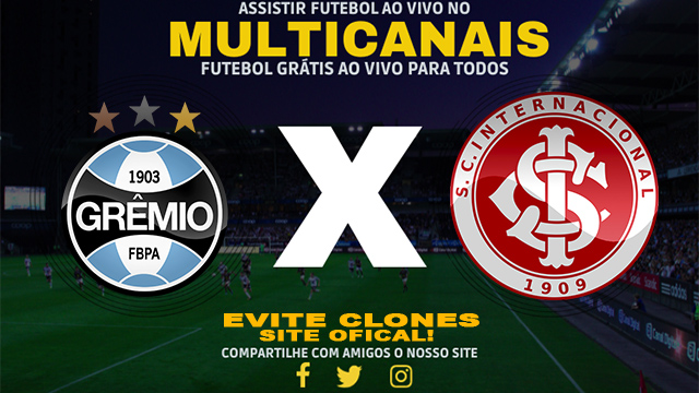 Assistir Grêmio x Internacional AO VIVO Online 22/06/2024