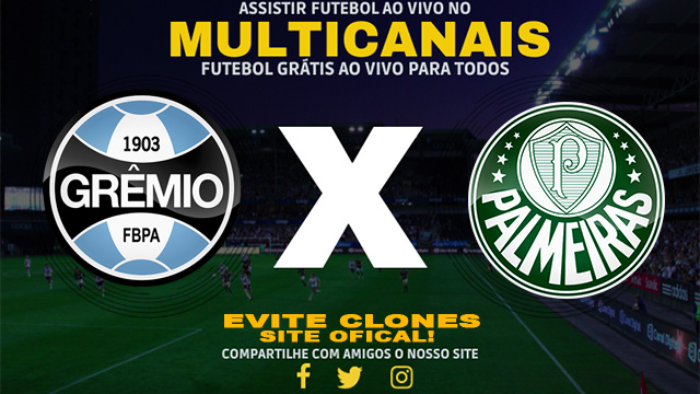 Assistir Grêmio x Palmeiras AO VIVO Online 04/07/2024
